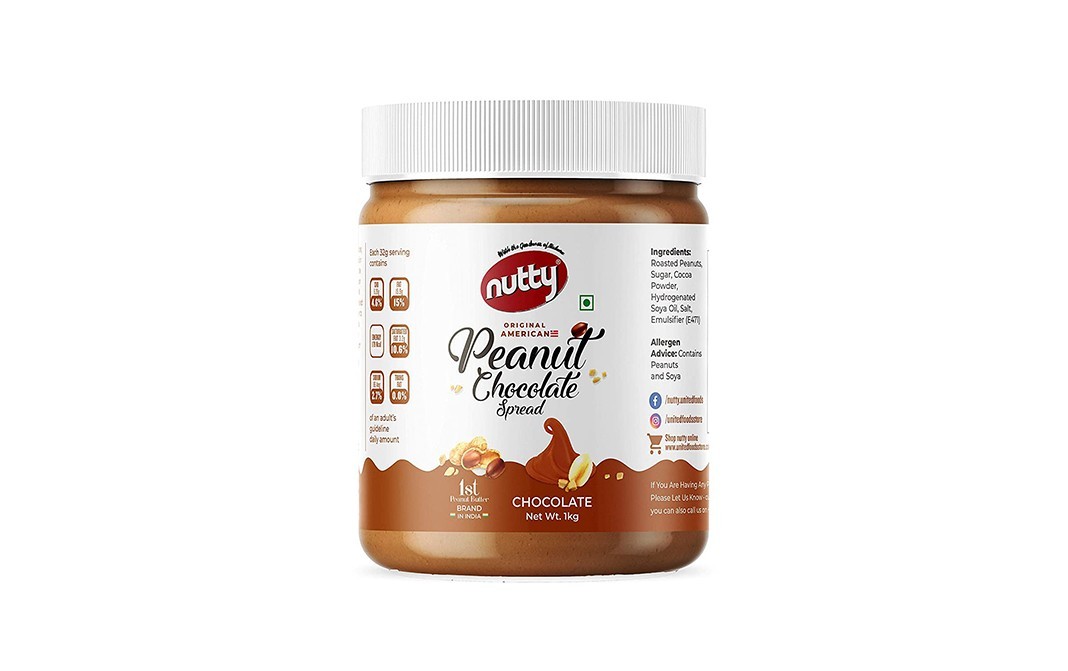 Nutty Peanut Chocolate Spread    Plastic Jar  1 kilogram
